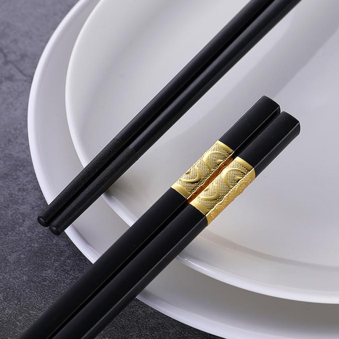 Hashis chineses principais quadrados longos reusáveis do sushi do macarronete dos hashis 24cm da liga 0