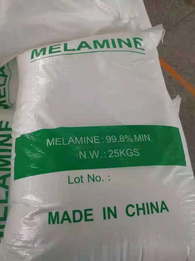 99,8% C3H6N6 108-78-1 Crystal Melamine Powder branco 3