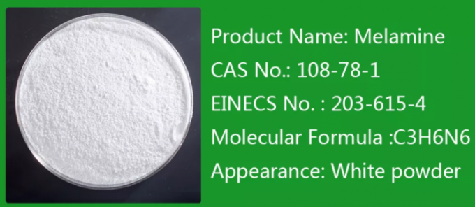 Melamina Crystal Powder Industrial Grade CAS 9003-08-1 do cartão 99,8% 0