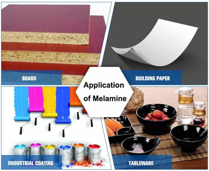 990,8% de pó de melamina para artigos de mesa/formados de construção/assistentes têxteis de melamina 1