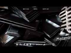 Placa pequena do molho com o decalque personalizado usando o pó da resina de formaldeído de ureia