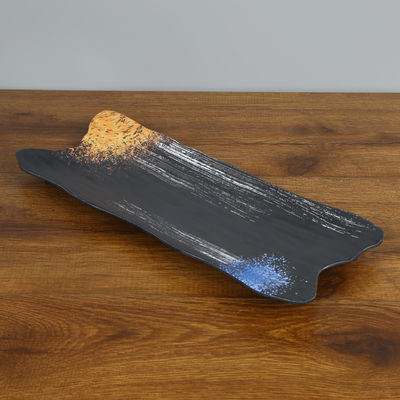 Bom preço. O retângulo de imitação do aperitivo da melamina do hotel do restaurante chapeia o produto comestível on-line