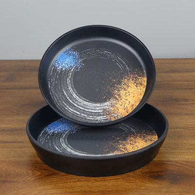 Bom preço. Bacia de salada profunda redonda da melamina com punho Matte Deep Melamine Plates on-line
