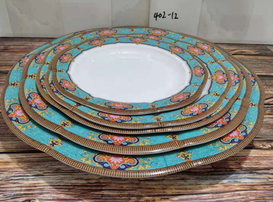 Bom preço. Conjuntos de louça de melamina branca personalizados para pratos de cozinha on-line