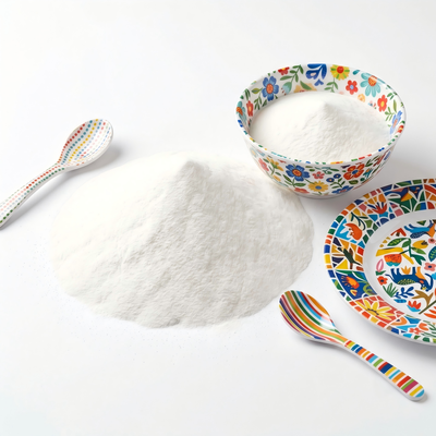 Bom preço. Estabilidade térmica até 150°C Uso contínuo Composto de moldagem de melamina com alta resistência mecânica e rigidez em pó branco on-line