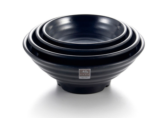 Bom preço. O grande Ramen preto feito sob encomenda da melamina rola/a bacia macarronete da melamina para restaurantes on-line