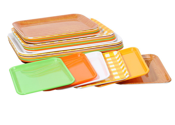 Bom preço. Tamanho e projeto personalizados da bandeja do serviço da melamina da ruptura utensílios de mesa resistentes on-line