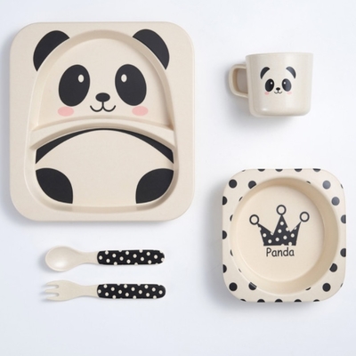 Bom preço. Grupo multicolorido dos utensílios de mesa das crianças de bambu de pouco peso da bacia da fibra on-line