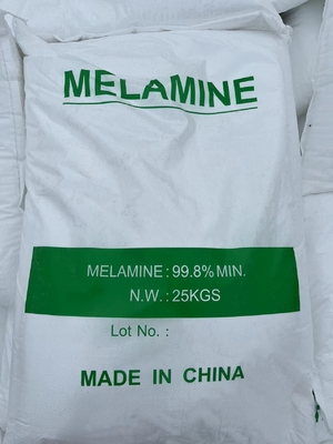 Bom preço. pó puro da melamina 25kg 99,8% para fazer o pó de vitrificação do MMC da madeira compensada on-line